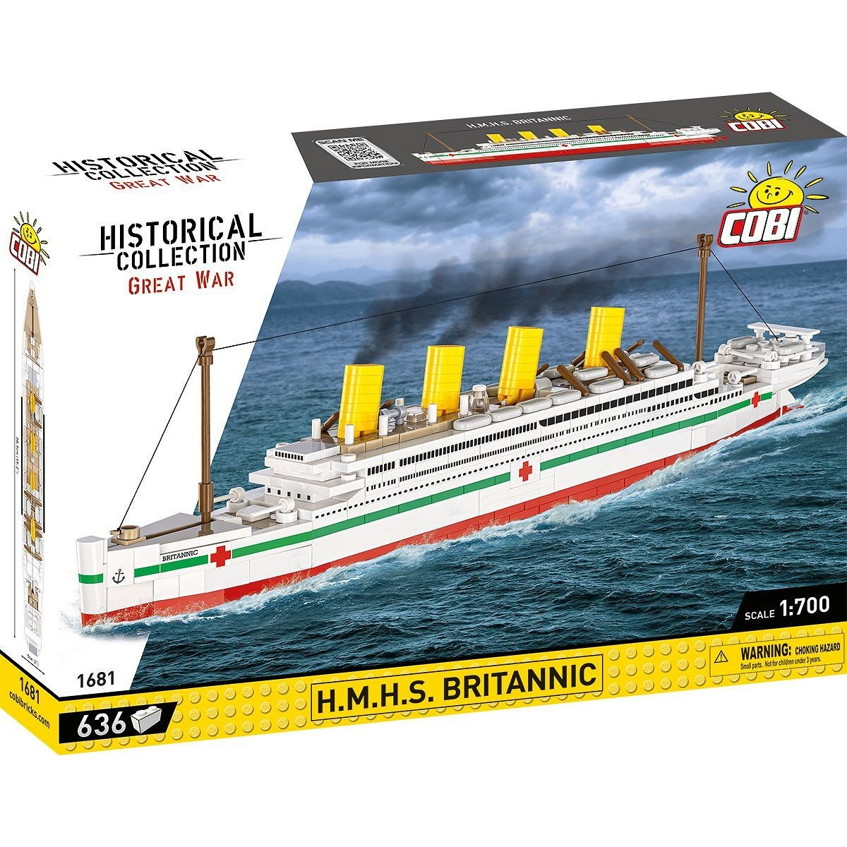 Cobi Blocks H.M.H.S. Britannic kórházhajó 636 darabos építő készlet (COBI-1681)