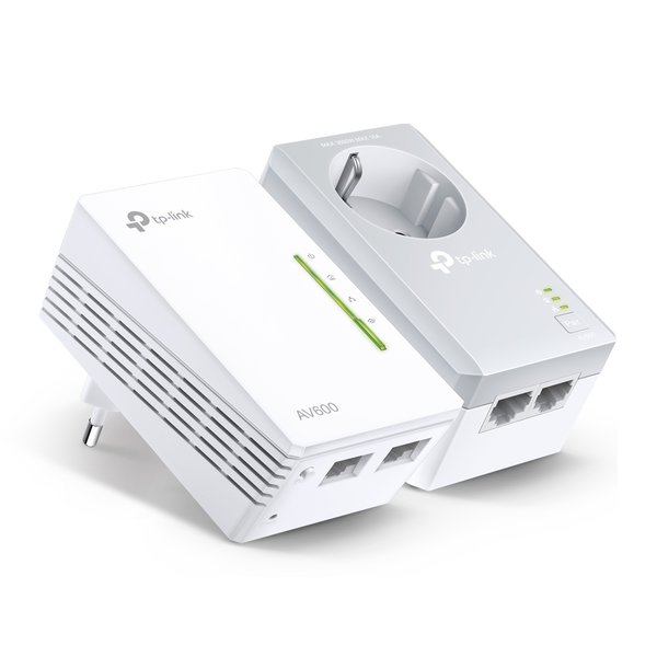 TP-Link TL-WPA4226 KIT PowerLine мрежов адаптер 600 Мбит/с Ethernet LAN Wi-Fi Бяла 2 броя
