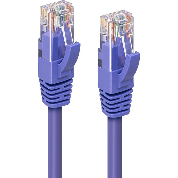  MicroConnect CAT6A UTP 0.25m Purple LSZH