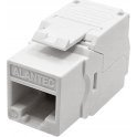 Adapter AV Alantec Moduł keystone RJ45 beznarzędziowy UTP kat.5e, SLIM, kolor biały ALANTEC