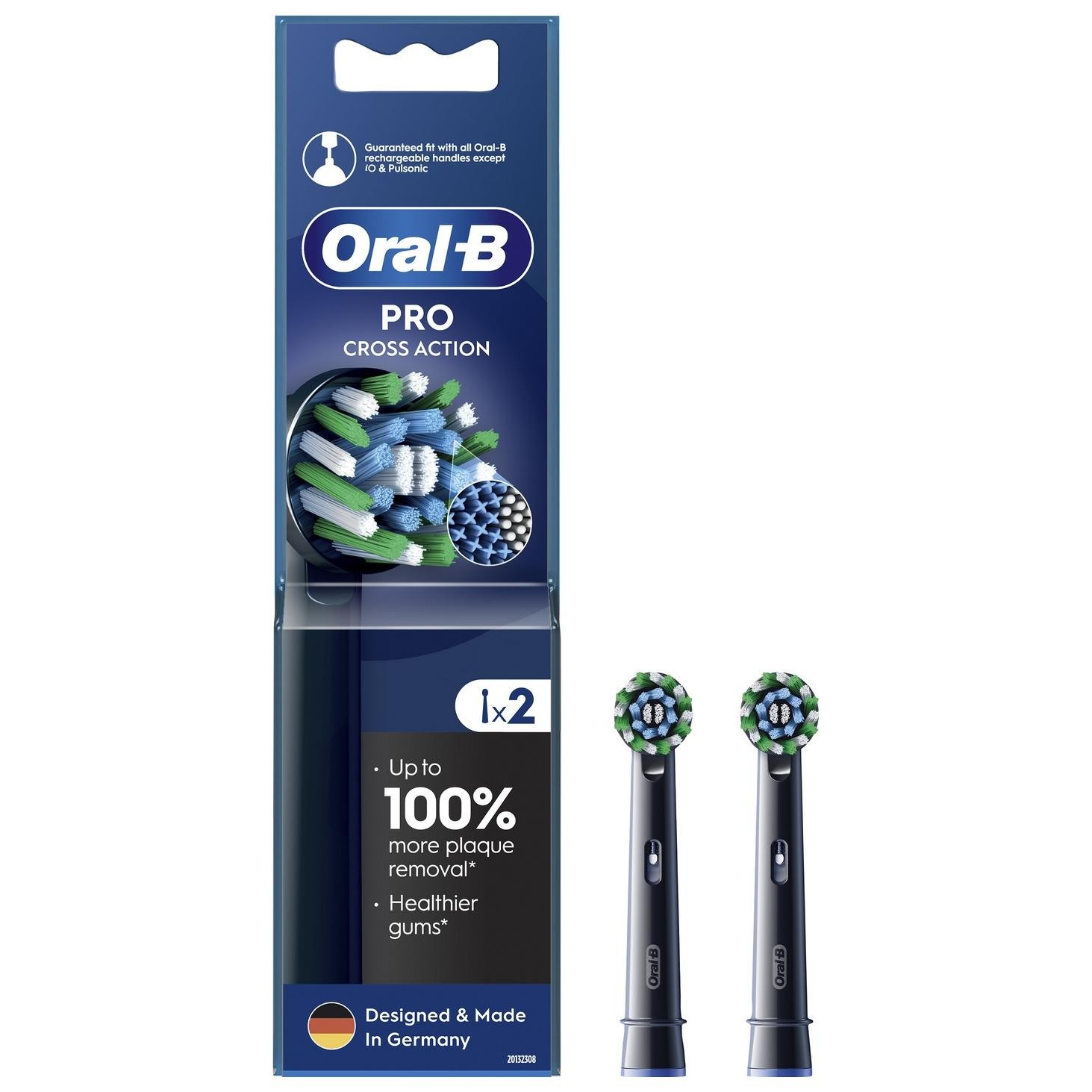 Oral-B EB50BRB CrossAction Elektromos fogkefe Pótfej - Fekete (2db) (EB50BRB BLACK 2 SZT.)