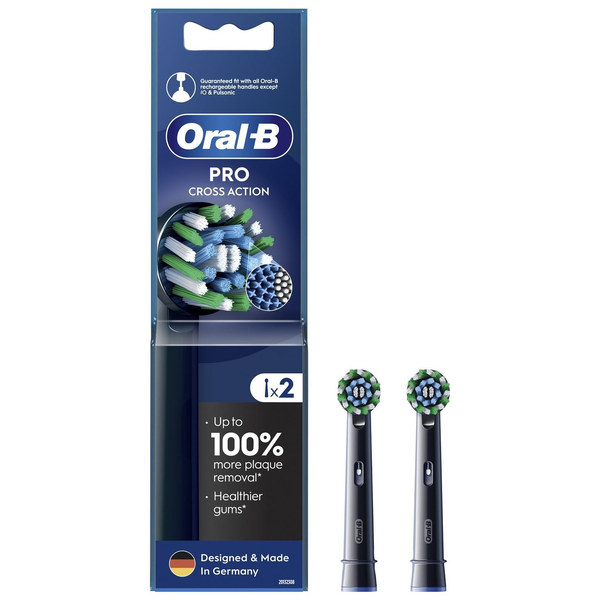 Oral-B EB50BRB CrossAction Elektromos fogkefe Pótfej - Fekete (2db)