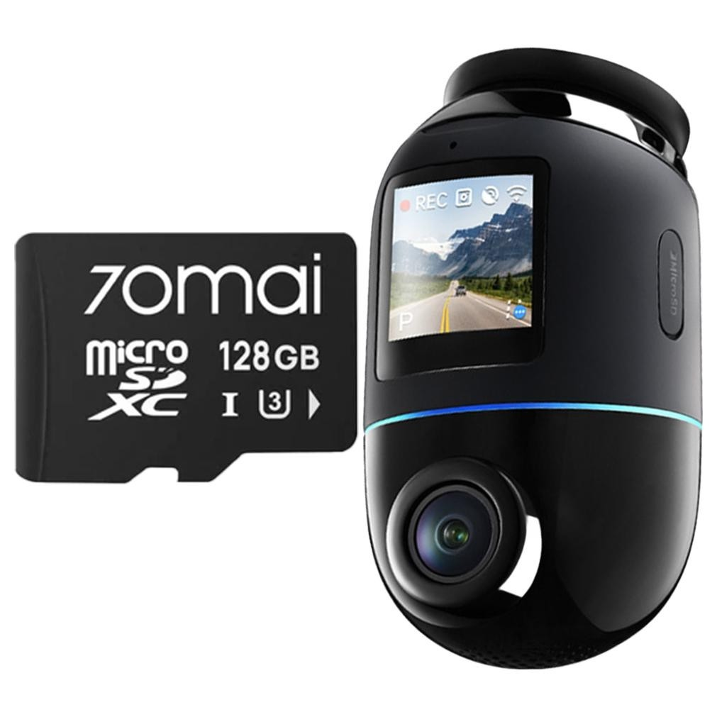 70mai Omni X800 4K WiFi Autós Menetrögzítő Kamera + 128GB SD Kártya - Fekete (5904463685772)