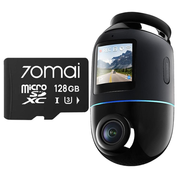 70mai Omni X800 4K WiFi Autós Menetrögzítő Kamera + 128GB SD Kártya - Fekete