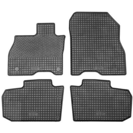 RIGUM Rubber Car Mats for NISSAN Leaf 2017->, Black (Set of 4) (3316X12)