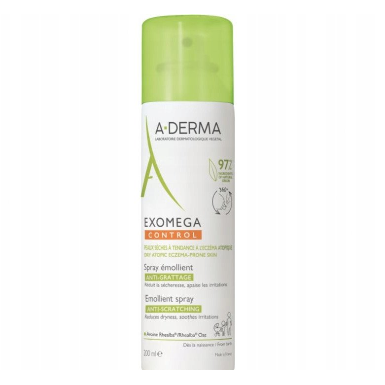 A-DERMA Exomega Control Emolliens spray atópiára hajlamos, száraz bőrre 200 ml (W2S-S05109193)