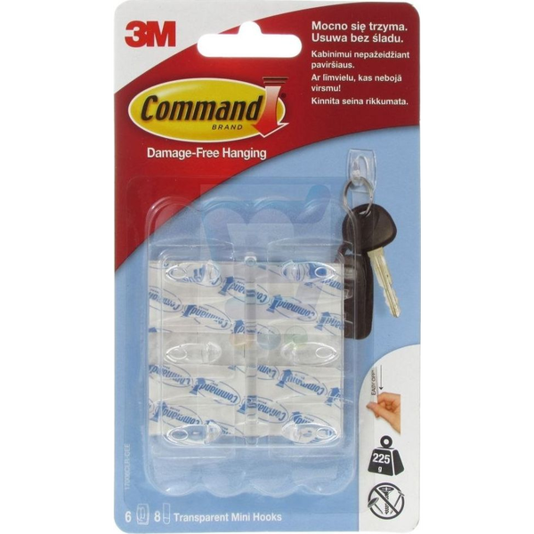 Mini műanyag akasztó, 3M SCOTCH "Command"