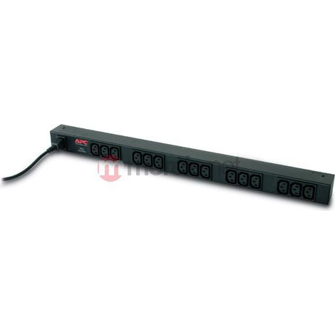 APC RACK PDU BASIC ZERO U 10A 230V áramelosztó egység (PDU) 15 AC kimenet(ek) 0U Fekete (AP9568)