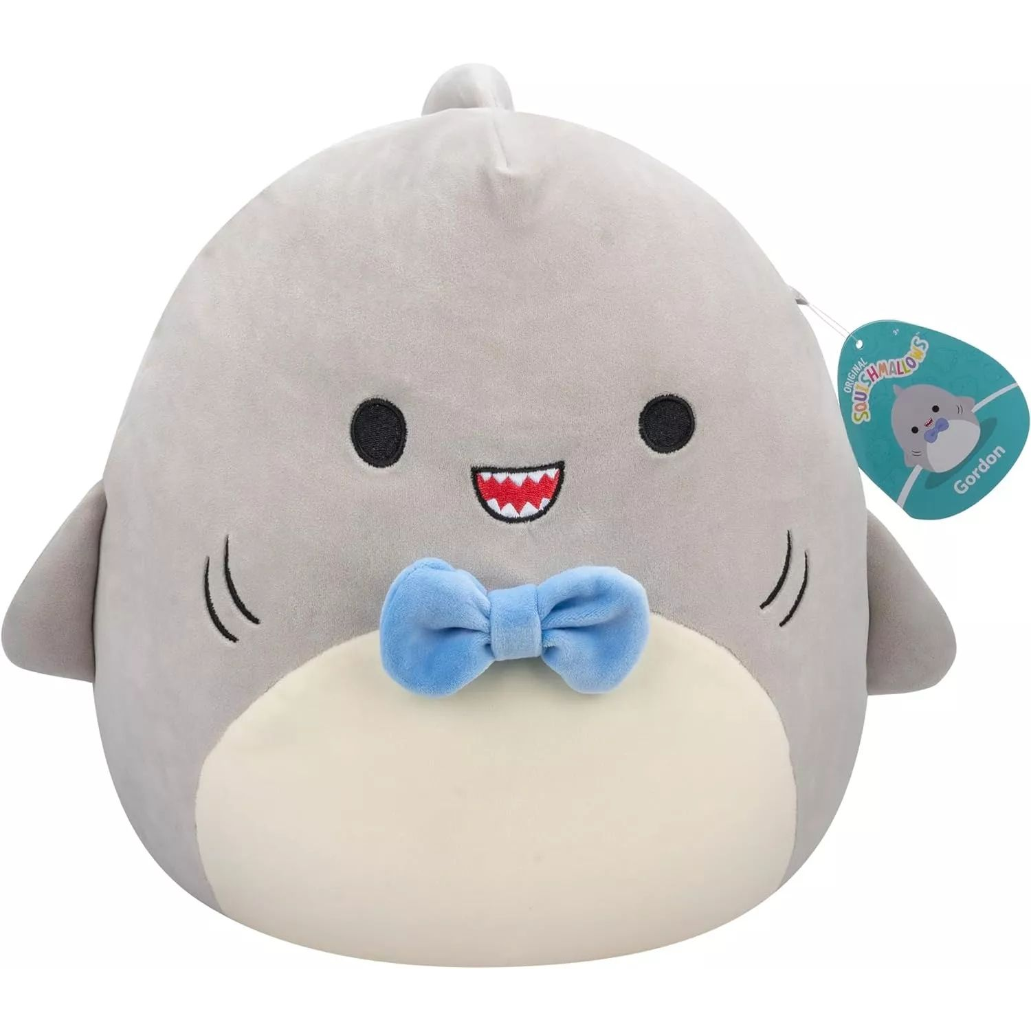 Squishmallows Gordon a szürke cápa plüssfigura - 20 cm (SQCR05379)