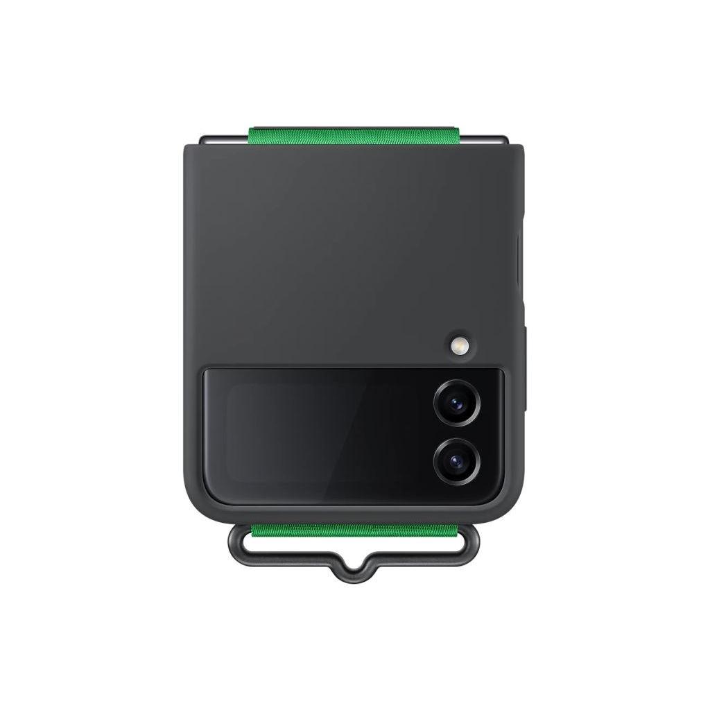 Samsung Galaxy Z Flip4 szilikontok szíjjal fekete (EF-GF721TBEGWW) (EF-GF721TBEGWW)