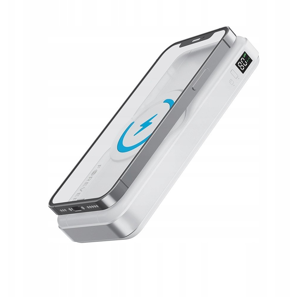 Forever MATB-300 3 Az 1-ben Vezeték Nélküli Powerbank 10000 mAh-Fehér (GSM184922)