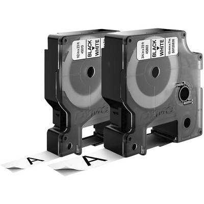 Feliratozó szalag 2 részes készlet DYMO 45013 + 45803 Szalagszín: Fehér Szövegszín: Fekete 12 mm, 19 mm 7 m (2050002398832)