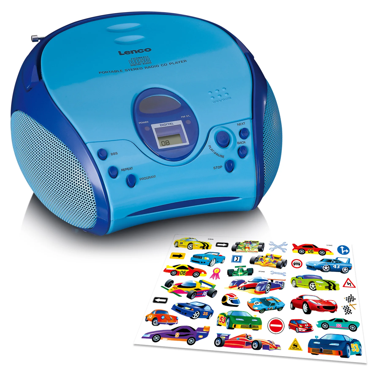 Lenco SCD-24BU Kids Rádió - Kék (SCD-24KIDSBU)
