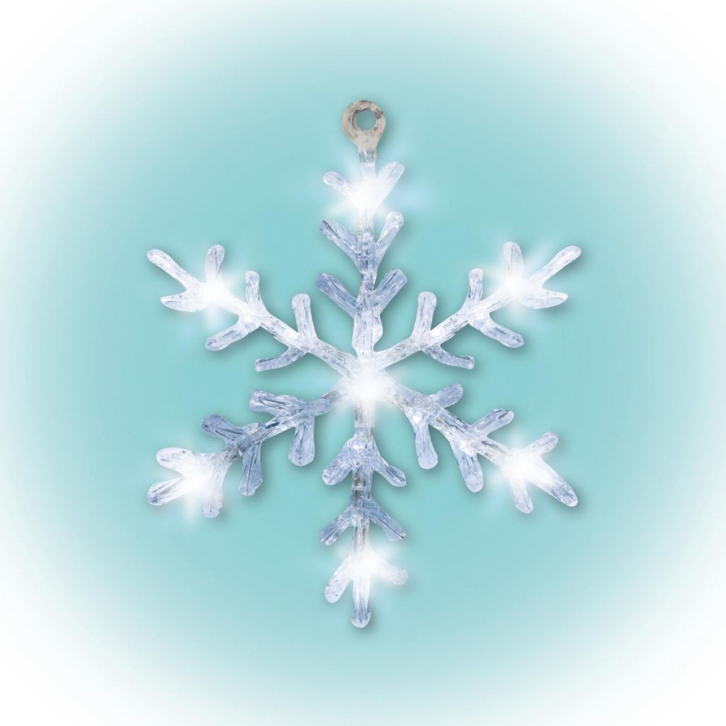 Somogyi LED-es Ablakdísz Hókristály forma 30cm hidegfehér (KID 701) (KID 701)