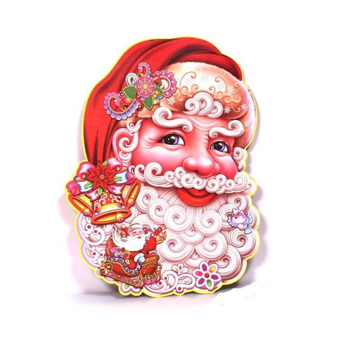 Iris 3D Mikulás mintás karton dekoráció 28x37cm (020-10)