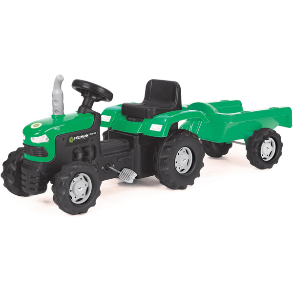 Трактор с педали Buddy Toys, пластмаса, черно/зелено
