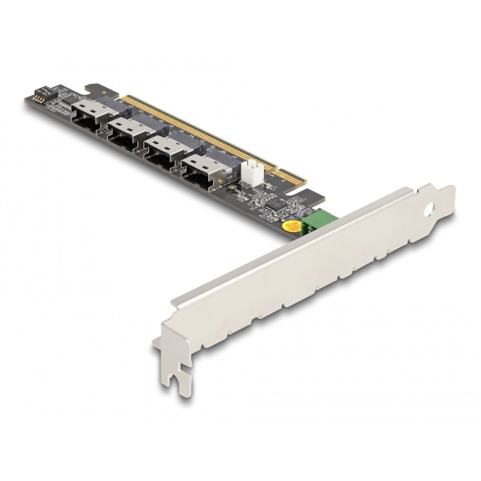 Delock PCI Express 16 kártya 4 x belső SFF-8654 4i NVMe-hez - elágazás (90111) (90111)