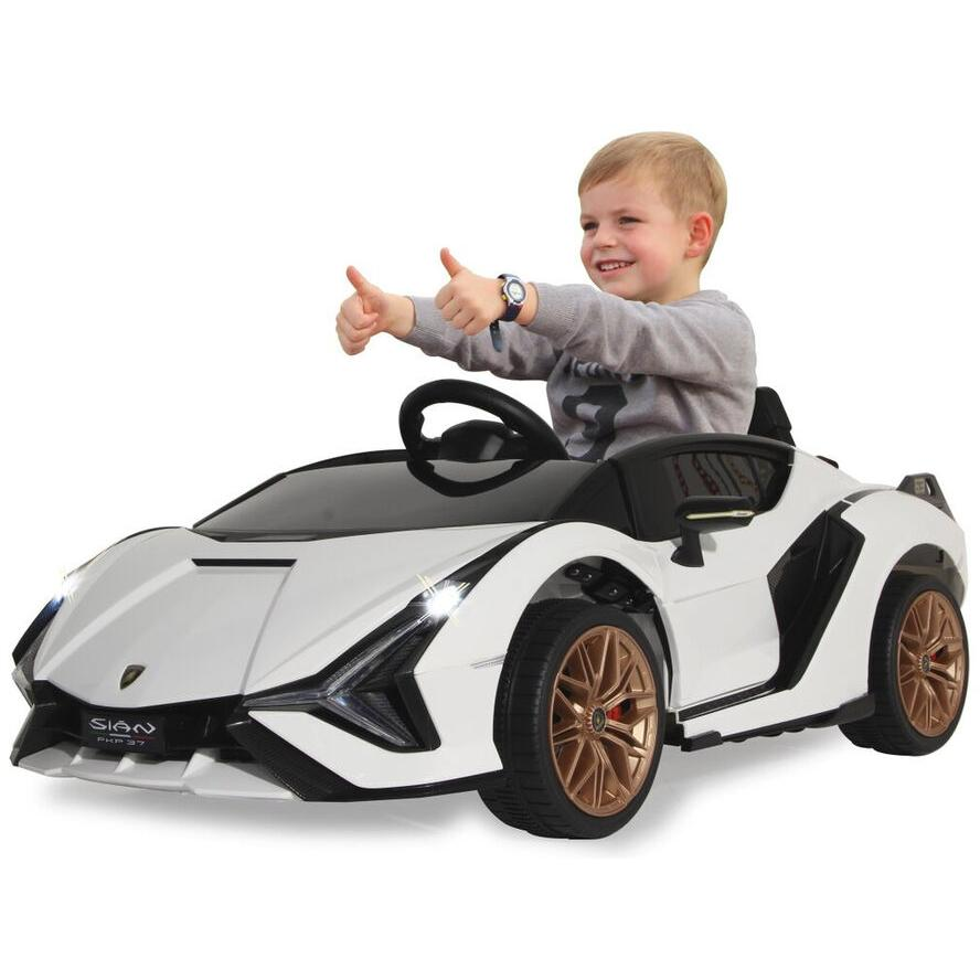 Jamara Lamborghini Zenélő Gyerek Elektromos autó LED fénnyel - Fehér (460637)