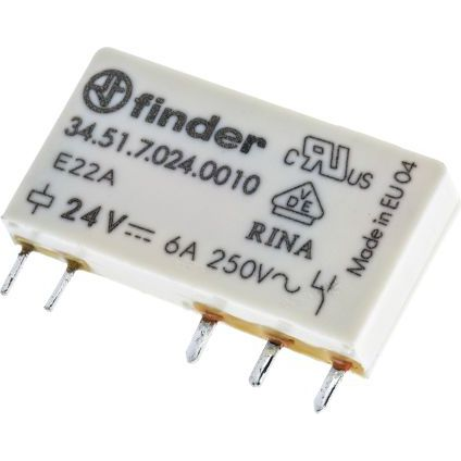Finder Steck-/Printrelais 34.51.7.024.0010 1W 6A 24VDC