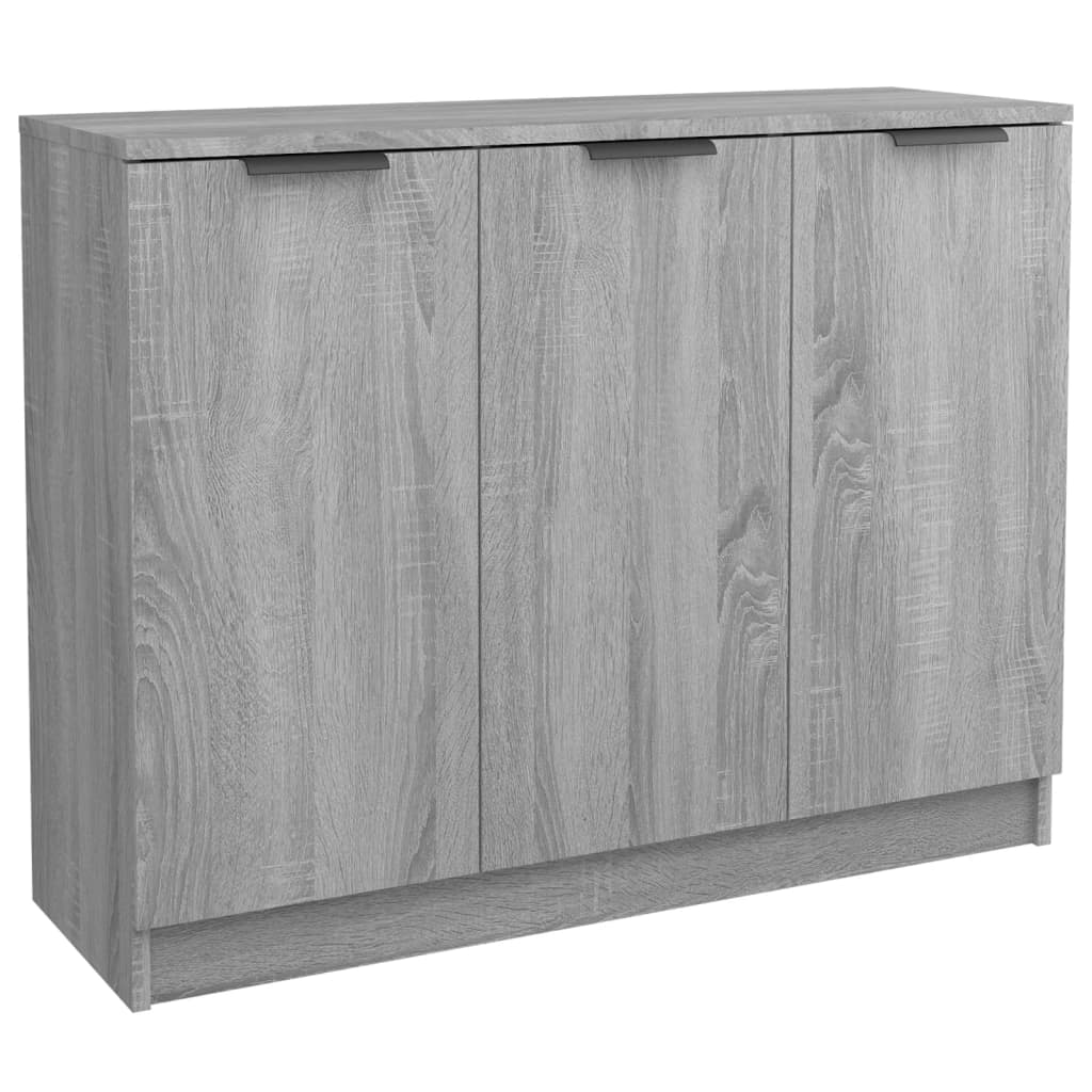 szürke sonoma színű szerelt fa tálalószekrény 90,5 x 30 x 70 cm (817025)