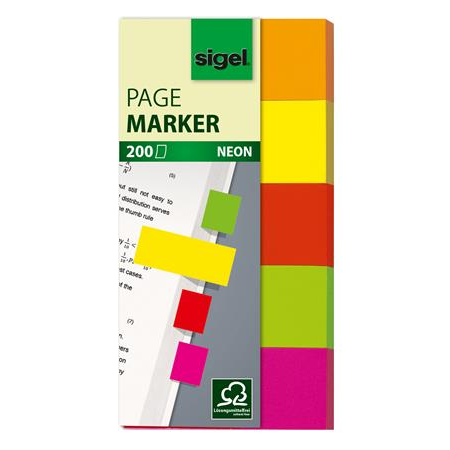 Sigel Neon 20x50 mm Jelölőcímke 5x40 lap - Vegyes (HN650)