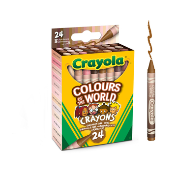 Crayola: Sokszínű Világ, bőrszín árnyalatok zsírkréta készlet - 24 db-os (52-0114) (52-0114)