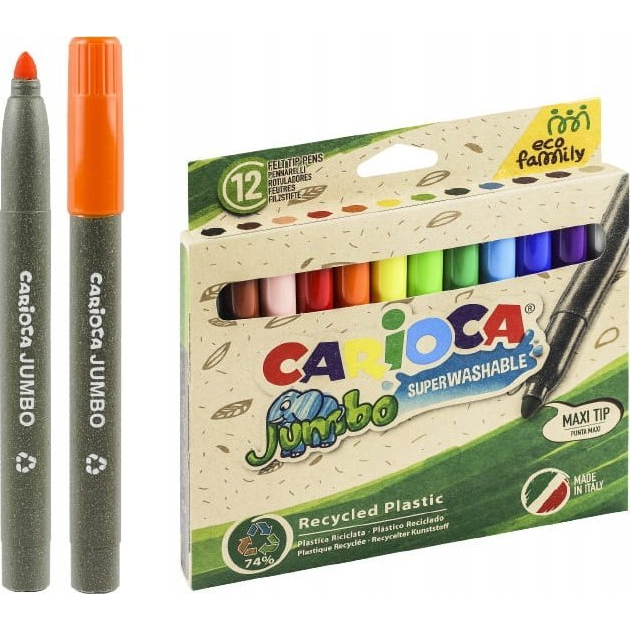 Carioca Eco Family Jumbo 12db-os színes filctoll szett (43101C) (160-2315)