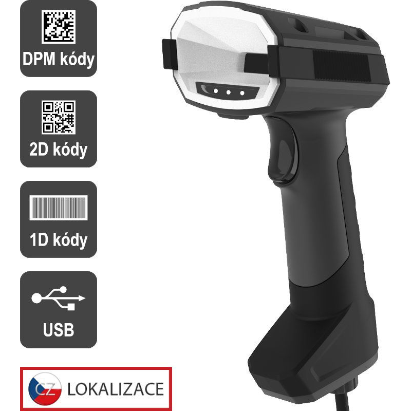 Virtuos DPM CCD 2D olvasó HT-880DPM, USB, sötétszürke (EHE0014)
