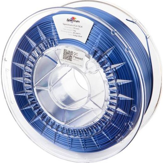 Spectrum Filaments 80445 PLA SILK 3D nyomtatószál PLA selyem Selymesen fényes 1.75 mm 1000 g Indigo Blue, Indigó, Kék 1 db
