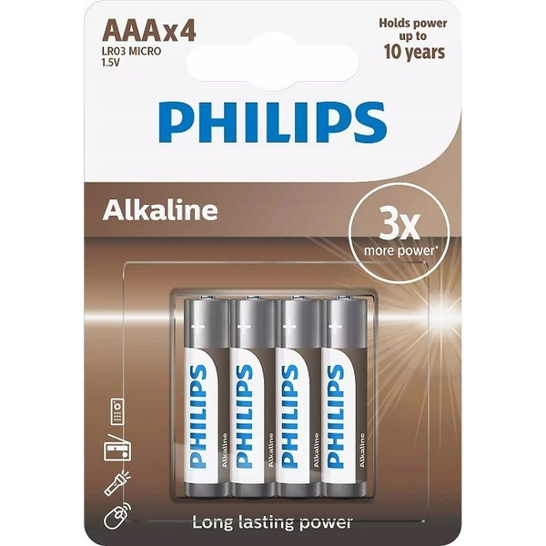 Philips LR03A4B/10 батерия за домакински уред Еднократна батерия AAA Алкална