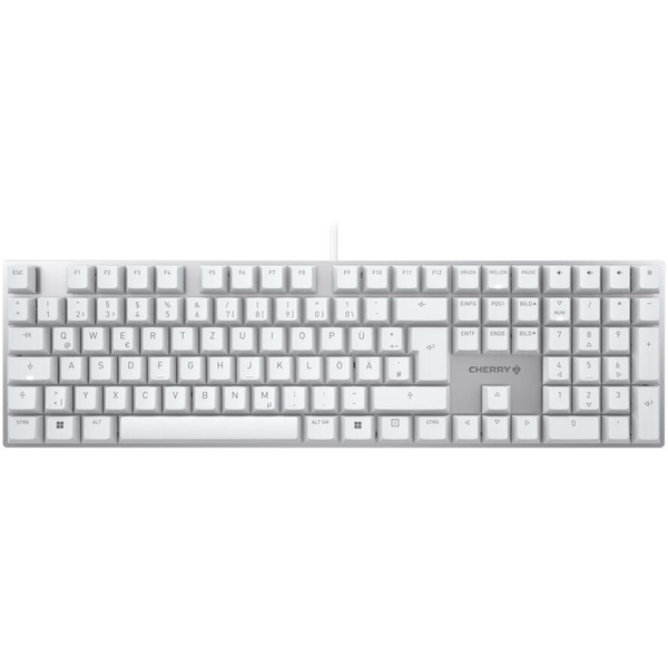 CHERRY KC 200 MX πληκτρολόγιο Παγκόσμιος USB QWERTZ Γερμανικός Άργυρος, Λευκός (Άσπρος)
