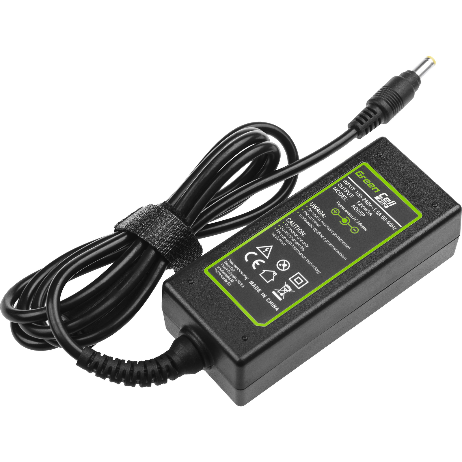 Green Cell AD05P 36W notebook hálózati töltő adapter Asus Eee PC 901 904 1000 1000H (AD05P)
