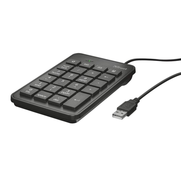Trust 22221 numerisk tastatur Laptop/PC USB Sort