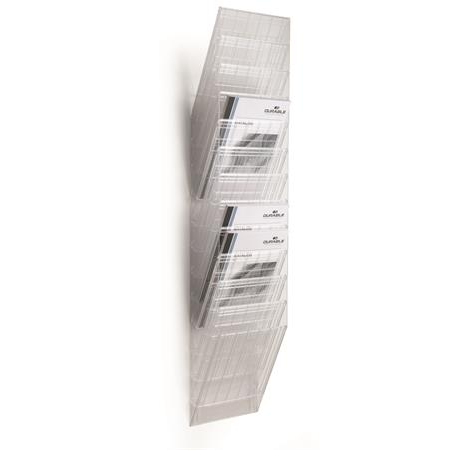 FLEXIBOXX Wandprospekthalter DIN A4 12-Fach transparent