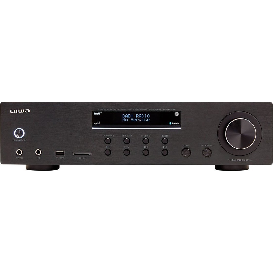 Amplituner Aiwa AMR-200DAB/BK 200 W DAB+ FM BT USB čierny