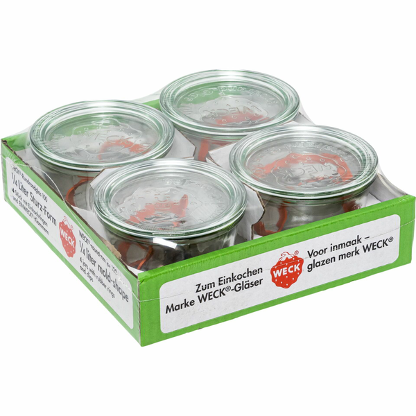 WECK 121002 Sturz befőttes üveg 4 darabos készlet 0,25L