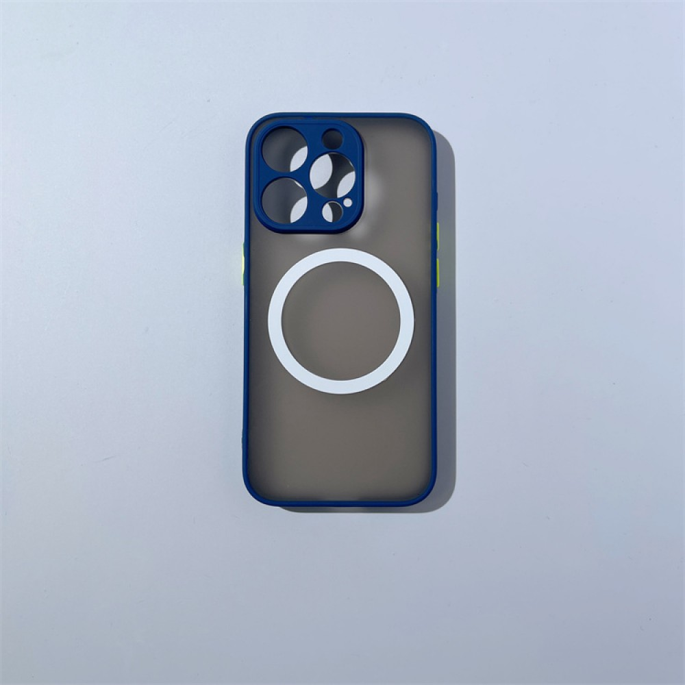 iPhone 16 Pro mágneses műanyag tok, kék-zöld (CEL-MATTMIPH16PR-BLG)