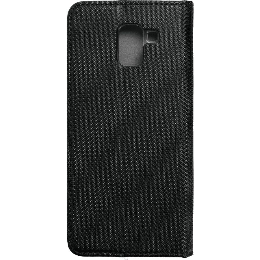 EazyCase PT-4936 S-BOOK Samsung J6 2018 fekete oldalra nyíló bőr flip tok (FO-MA-SA-J600F-BK)