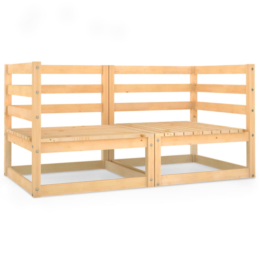 kétszemélyes tömör fenyőfa kerti kanapé (3075244)