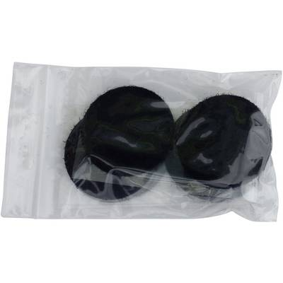 Tépőzár pontok Felragasztható Bolyhos és horgos fél (O) 47 mm Fekete TRU COMPONENTS 684-330-Bag 4 pár (1586385)