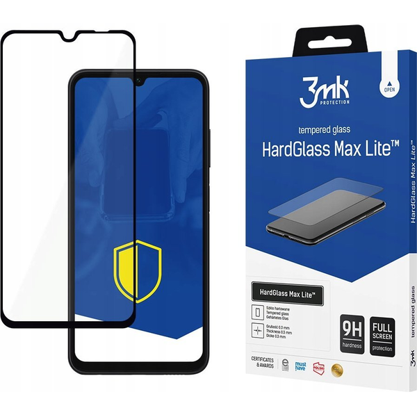 3mk HardGlass Max Lite edzett üvegfólia 9H Fekete Samsung Galaxy A05s