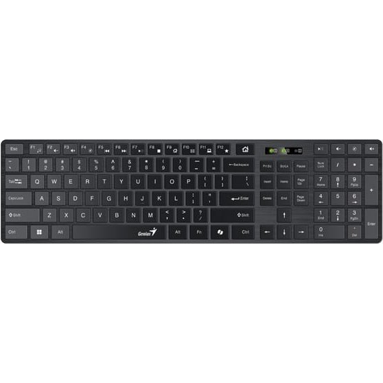 Klawiatura Genius Genius SlimStar 126 COPILOT, klawiatura CZ/SK, klasyczna, przewodowa (USB), czarna