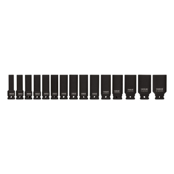 Nárazové nástavce dlouhé kpl 1/2'' 15 cz.