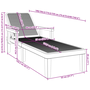 Tumbona Ajustable En 4 Alturas Polipropileno 155,5x57x28 Cm Vidaxl