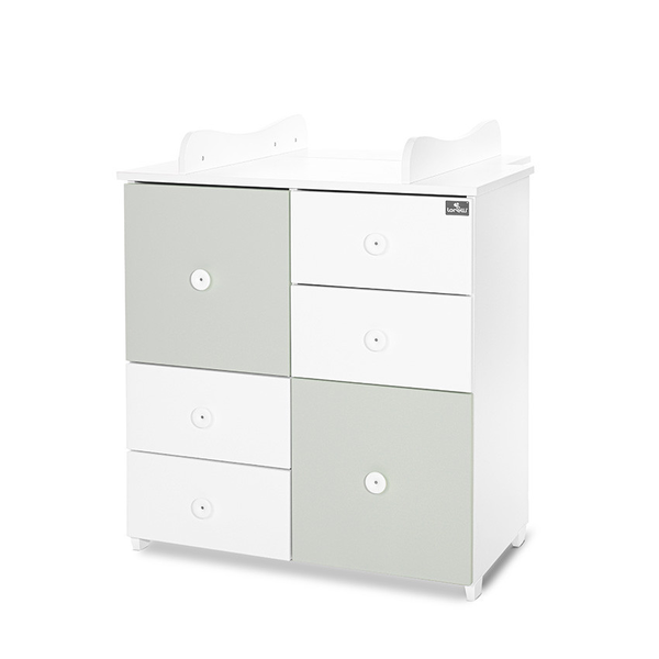 LORELLI Cupboard pelenkázó komód - Fehér & Milky Green