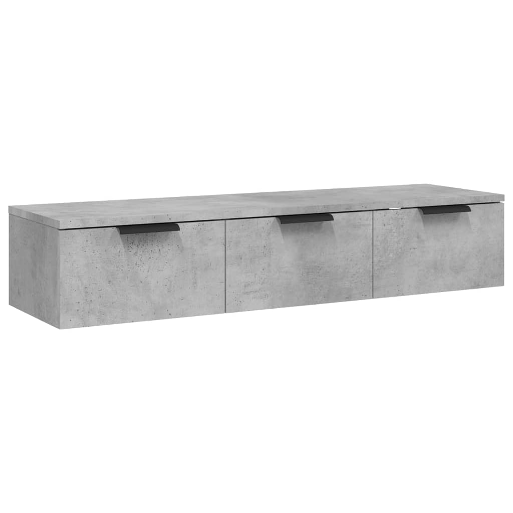betonszürke szerelt fa faliszekrény 102 x 30 x 20 cm (811407)