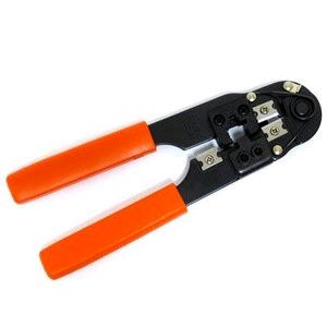 WIRETEK Krimpelő fogó 4P+6P+8P racsnis (LK-4016D) (LK-4016D)