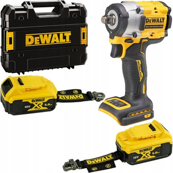 DEWALT. IMPACT WRENCH 1/2" 18V DCF921P2LRT 406Nm 2x5.0Ah TSTAK RING, NO CHARGER, LANYARD READY