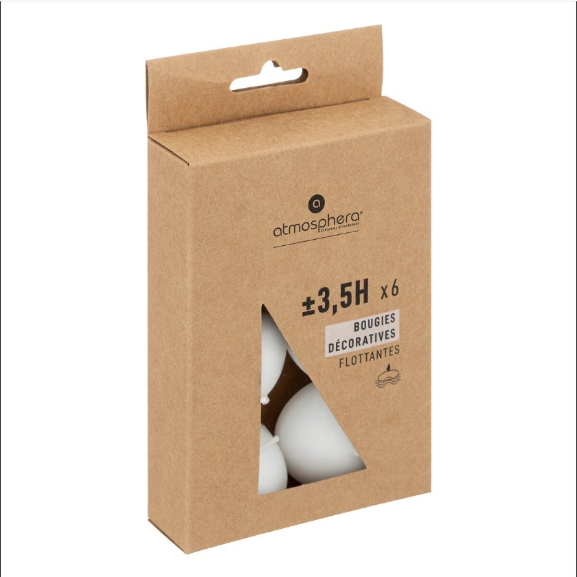 ATMOSPHERA Lebegő teamécses, 6 darab (3560232712418)