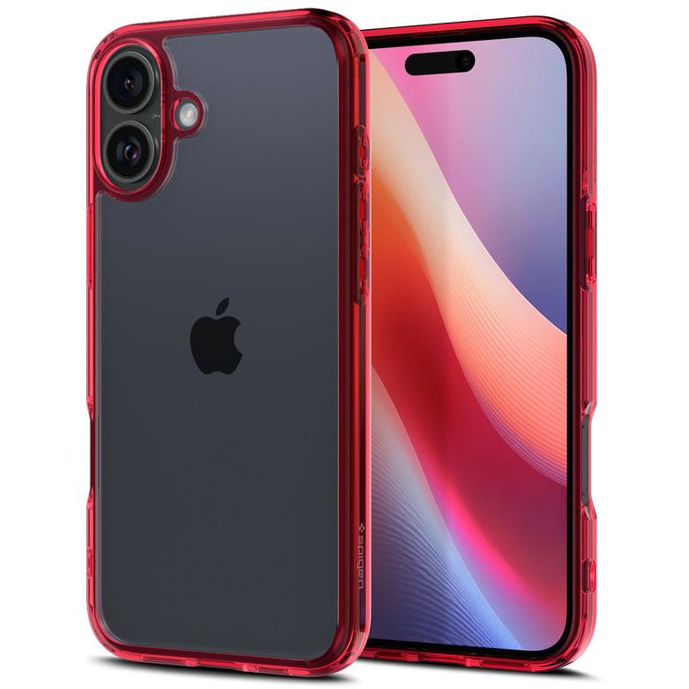 Spigen Ultra Hybrid Red Crystal iPhone 16 tok (ACS08203)
